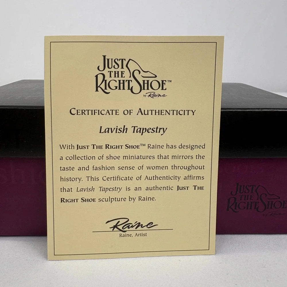 Vintage Just The Right Shoe By Raine Lavish Tapestry 25087 1999 COA